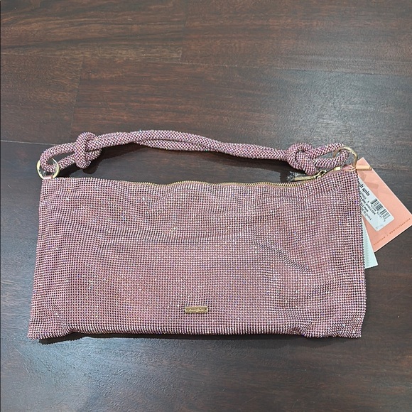 Cult Gaia pink Mesh Clutch,All Products : American Fashion Style Bags On Sale